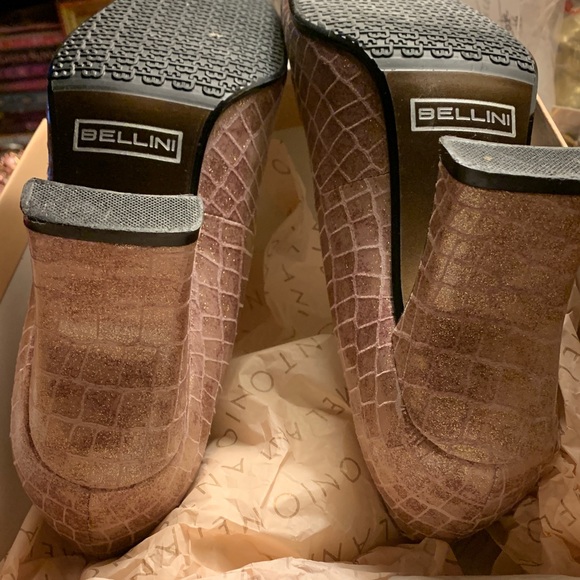 Bellini Women's Shimmering Pink Croc Heels (size 6-1/2) - Picture 5 of 8